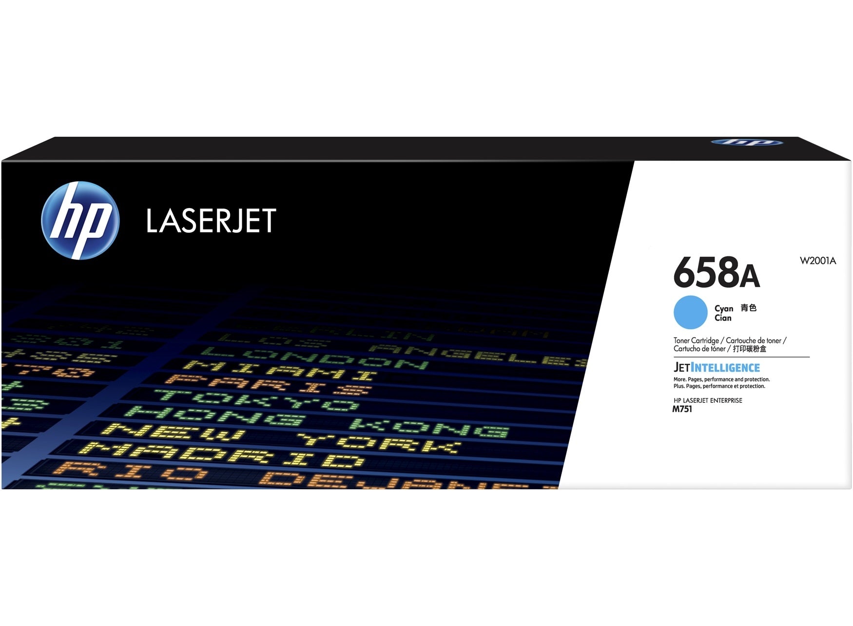 HP Cartouche toner 658A cyan W2001A CLJ Enterprise M751 6000 p.