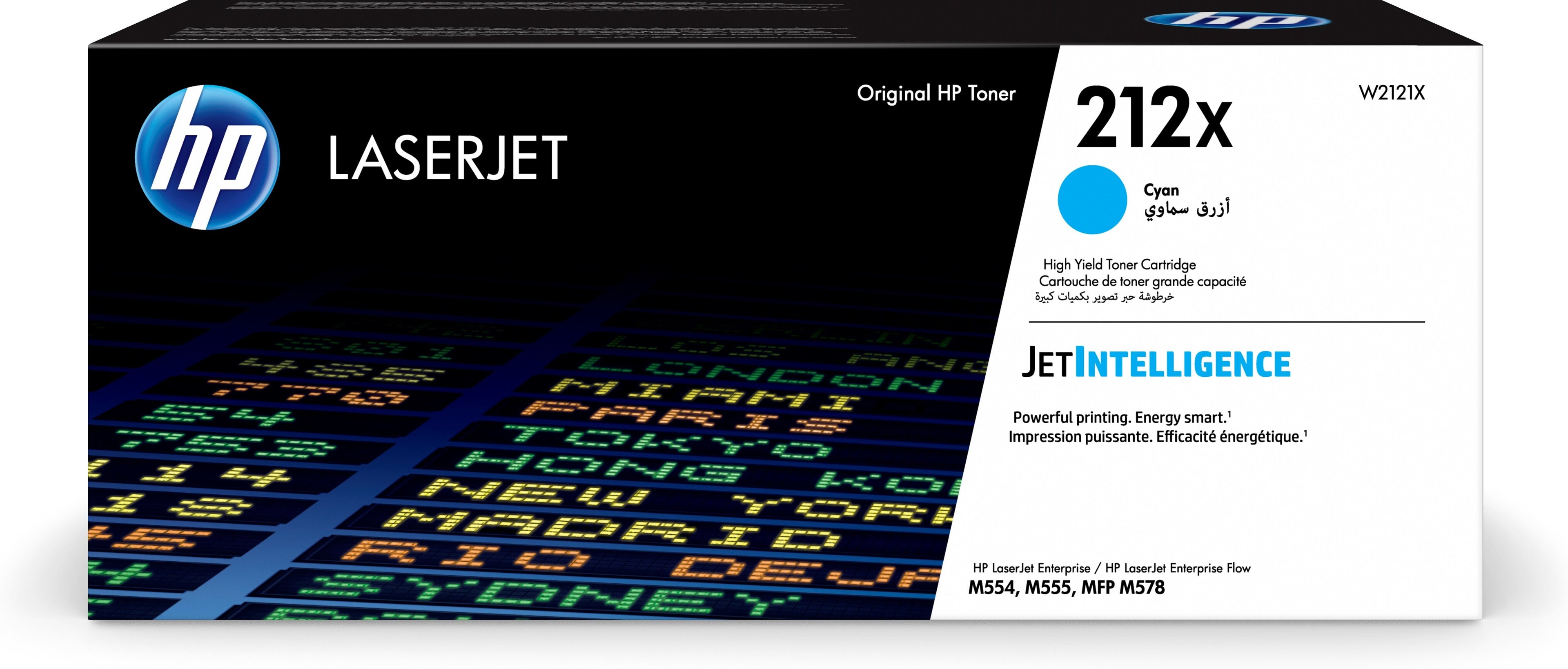HP Cartouche toner 212X cyan W2121X CLJ Ent.M554/M555 10'000 p.