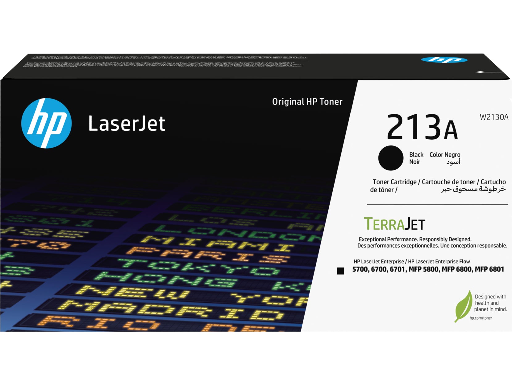 HP Cartouche toner 213A noir W2130A CLJ Ent. 5700/MFP5800 3500 p.