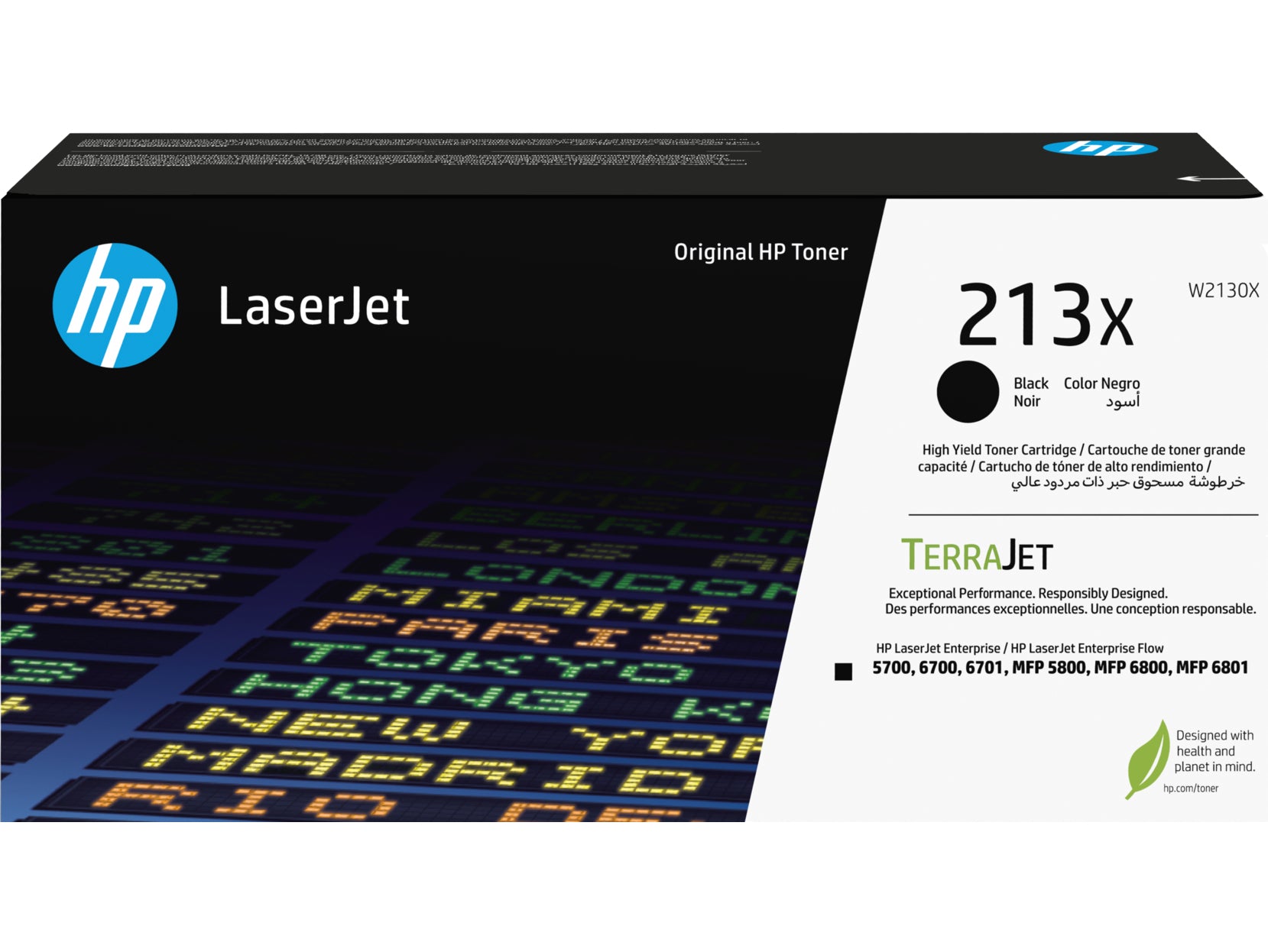 HP Cartouche toner 213X noir W2130X CLJ Ent. 5700/MFP5800 9000 p.
