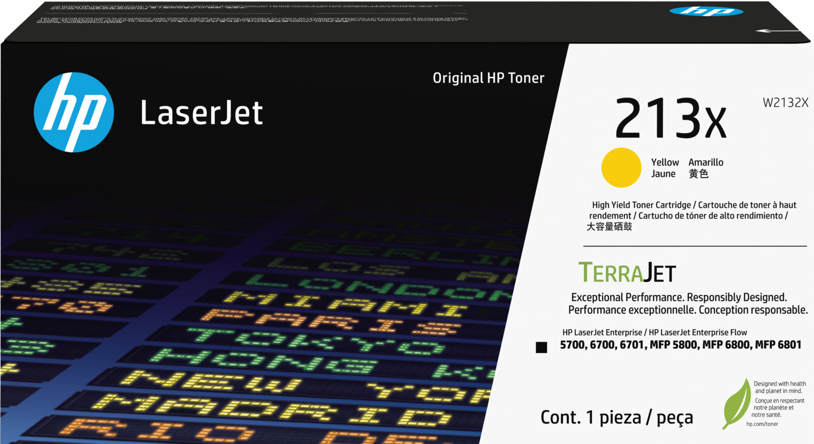 HP Cartouche toner 213X yellow W2132X CLJ Ent. 5700/MFP5800 6000 p.