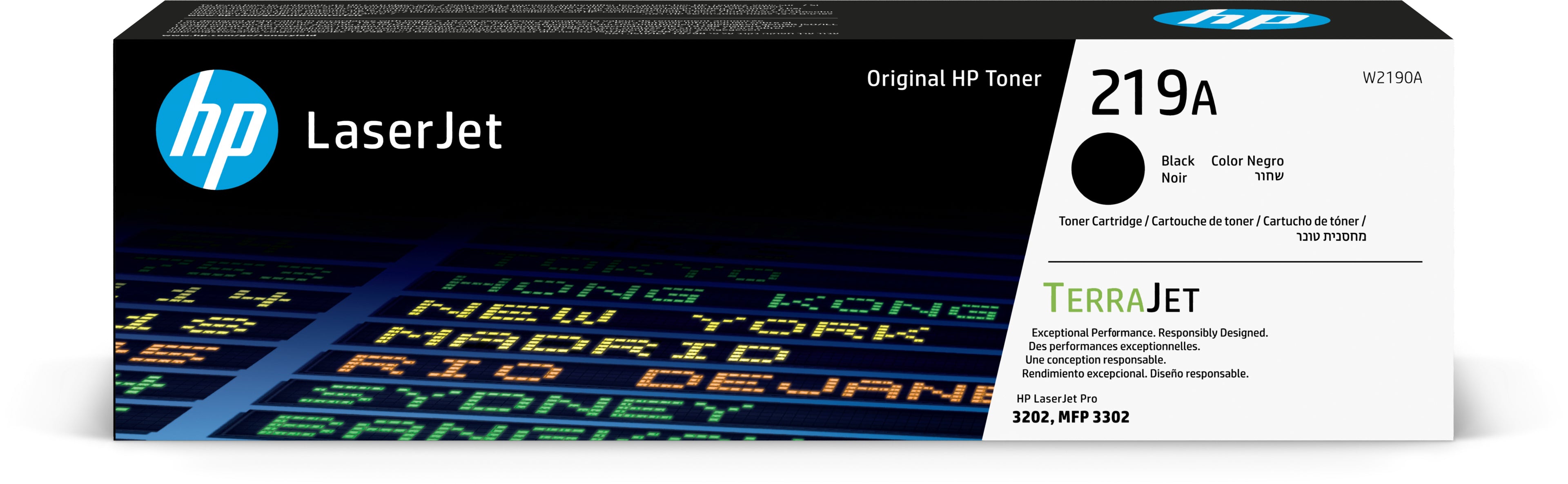 HP Cartouche toner 219A noir W2190A CLJ Pro 3202/MFP 3302 1300 p.
