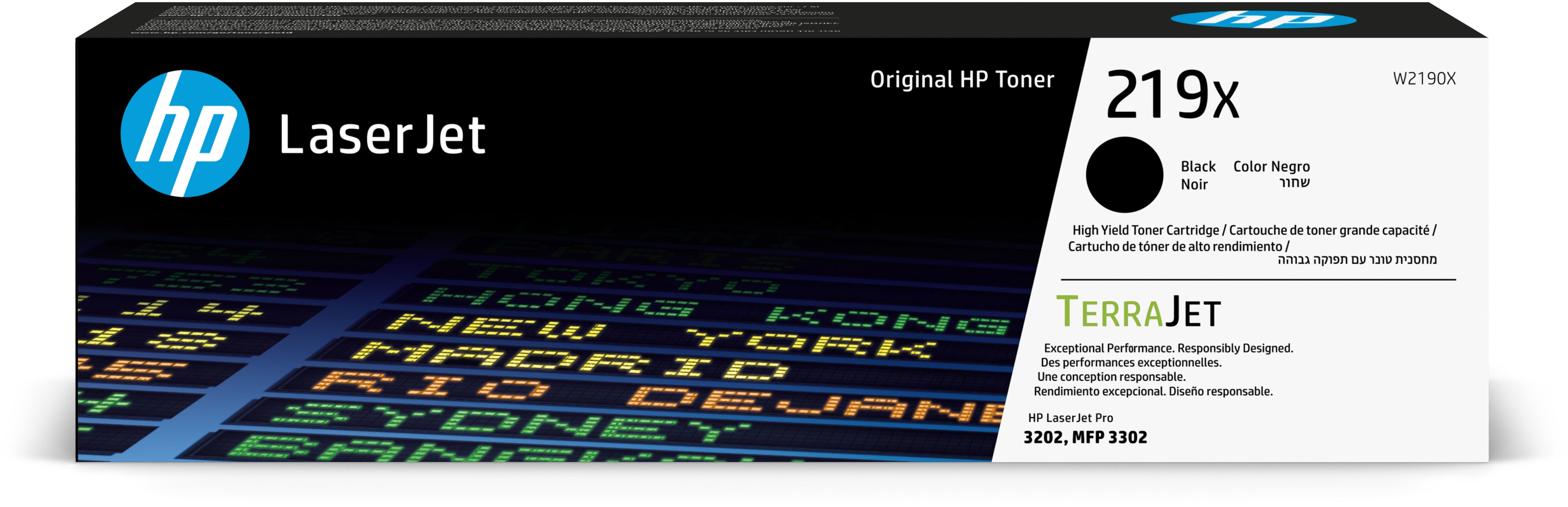 HP Cartouche toner 219X noir W2190X CLJ Pro 3202/MFP 3302 3200 p.