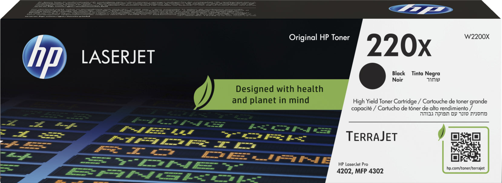 HP Cartouche toner 220X noir W2200X CLJ Pro 4202/MFP 4302 7500 p.