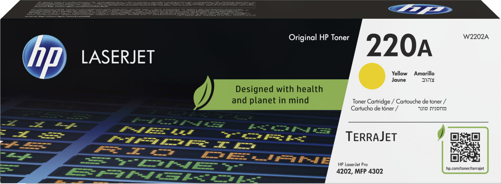 HP Cartouche toner 220A yellow W2202A CLJ Pro 4202/MFP 4302 1800 p.