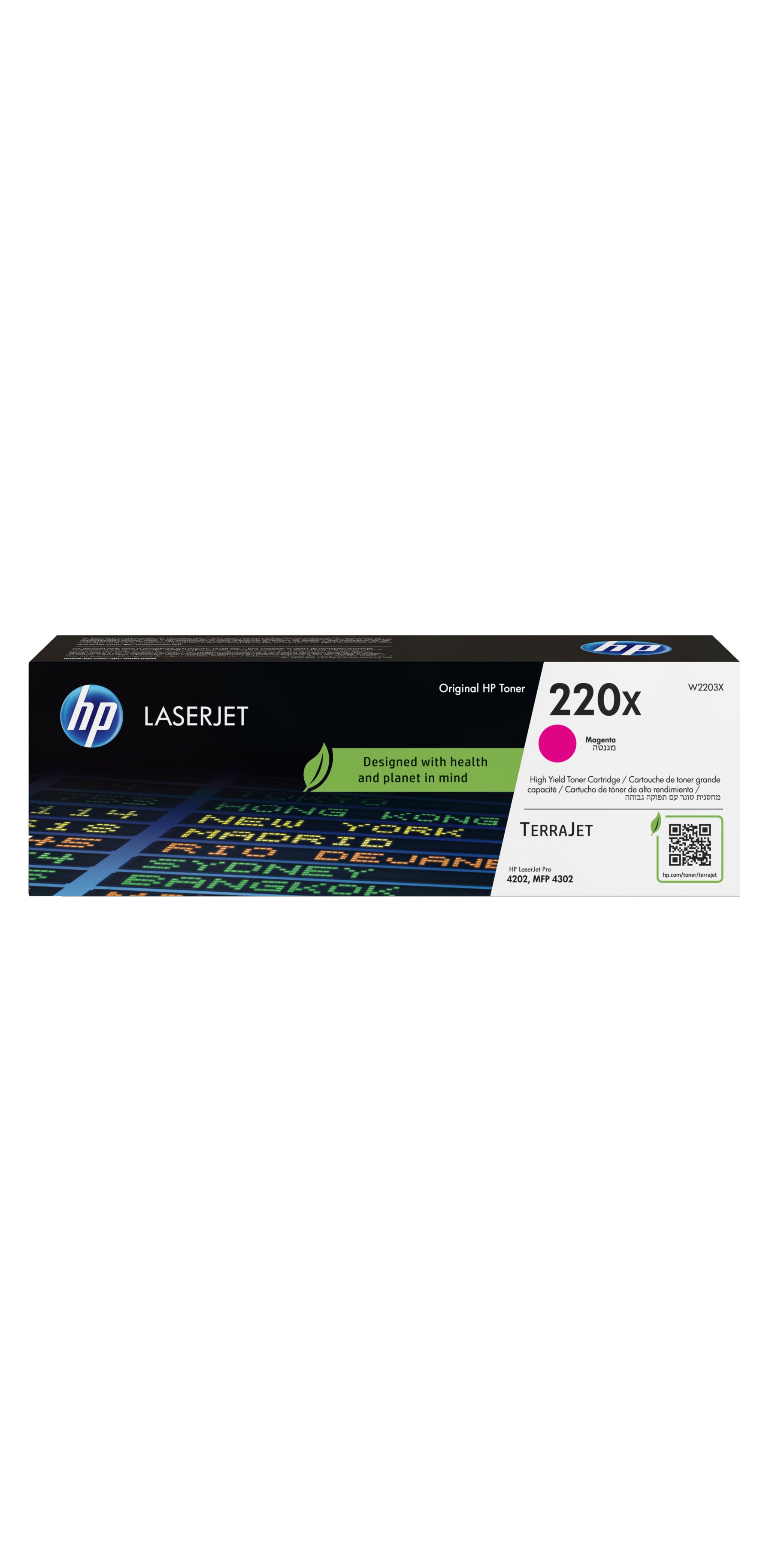 HP Cartouche toner 220X magenta W2203X CLJ Pro 4202/MFP 4302 5500 p.