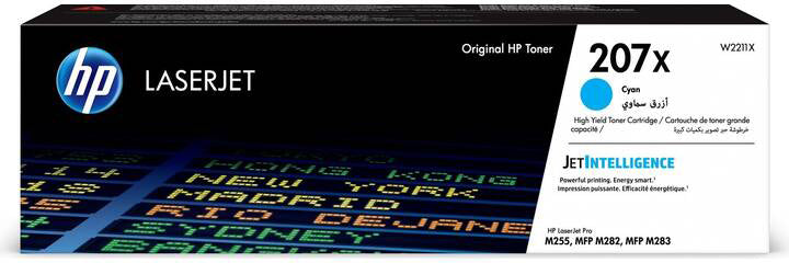 HP Cartouche toner 207X cyan W2211X CLJ Pro M255/282/283 2450 p.