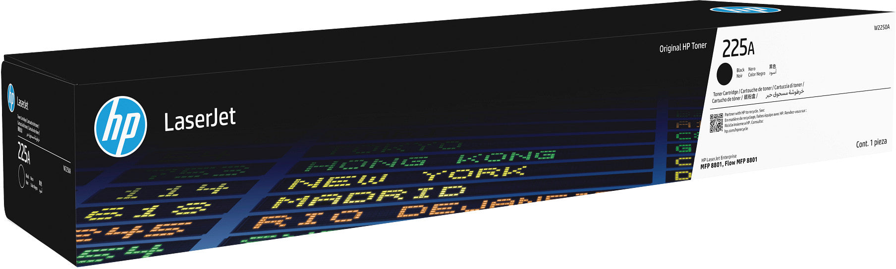 HP Cartouche toner 225A noir W2250A CLJ Ent. MFP 8801dn 45'000 p.