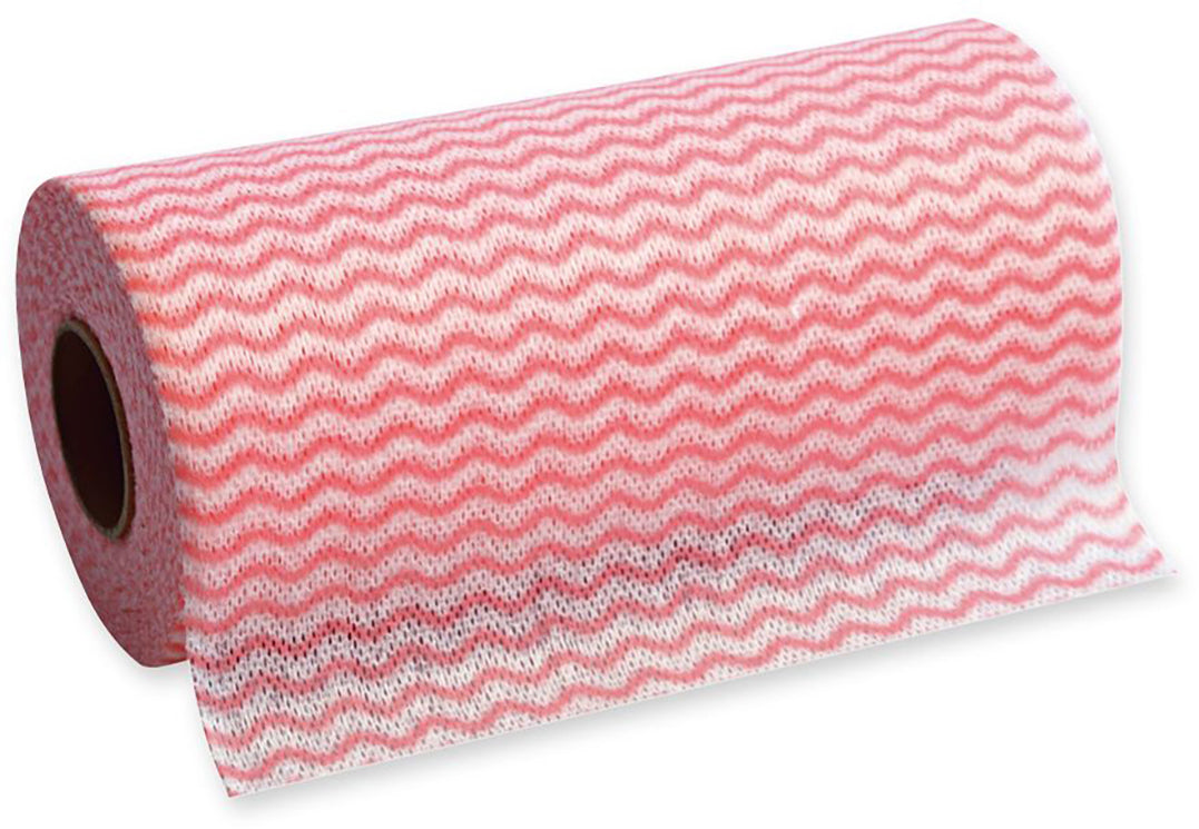 HYGOCLEAN Chiffon de nettoyage 20x40cm 930.3 rouge, blanc 1 rl./50 flls.