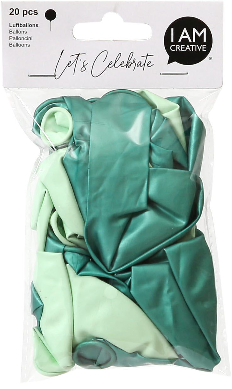 I AM CREATIVE Ballons, mélange de menthe 6010.77 20 pcs.
