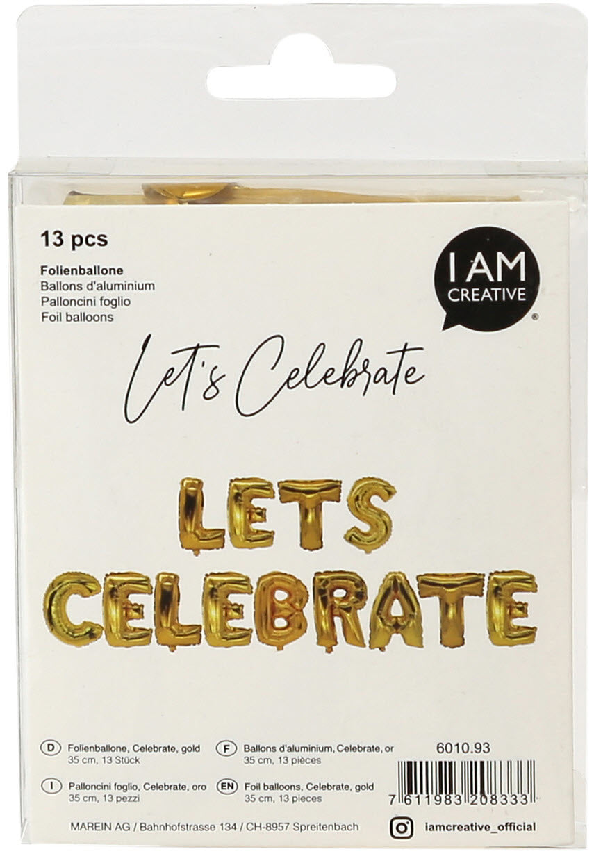 I AM CREATIVE Ballon aluminium 35cm 6010.93 Celebrate or