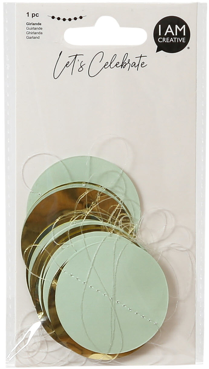 I AM CREATIVE Guirlande, points 6010.972 menthe, or