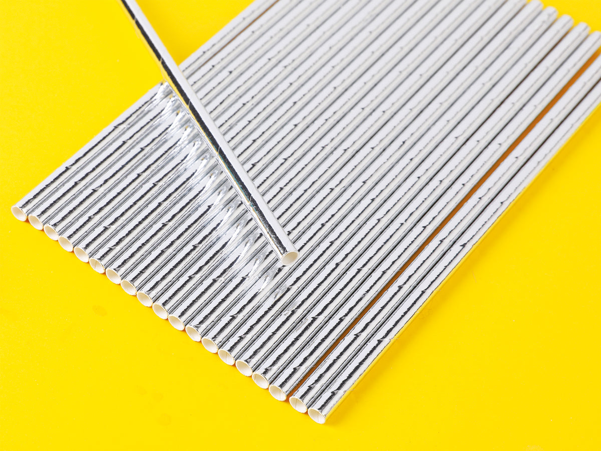 I-DRINK Paille Papier argent ID0910 20 pcs. 197x6mm