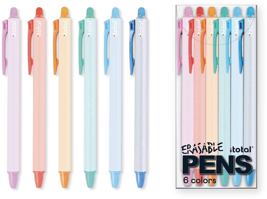 I-TOTAL Set Stylo a bille XL2177C effaçable, 6 couleurs