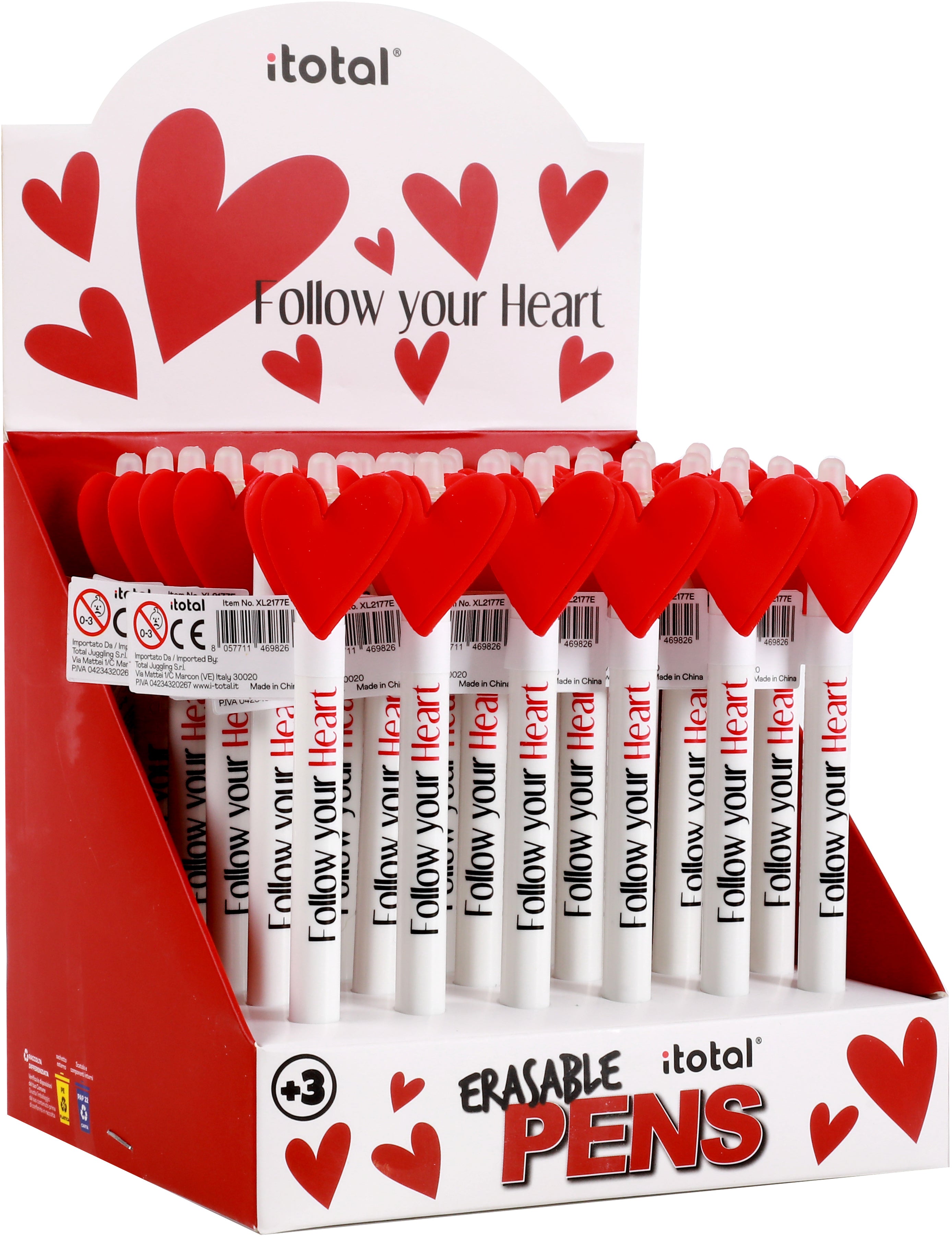 I-TOTAL Stylo Coeur 0.5mm XL2177E bleu, corrigible