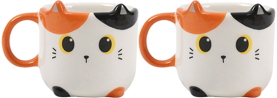 I-TOTAL Tasse à expresso Set à 2 pcs XL2520B Orange Cat