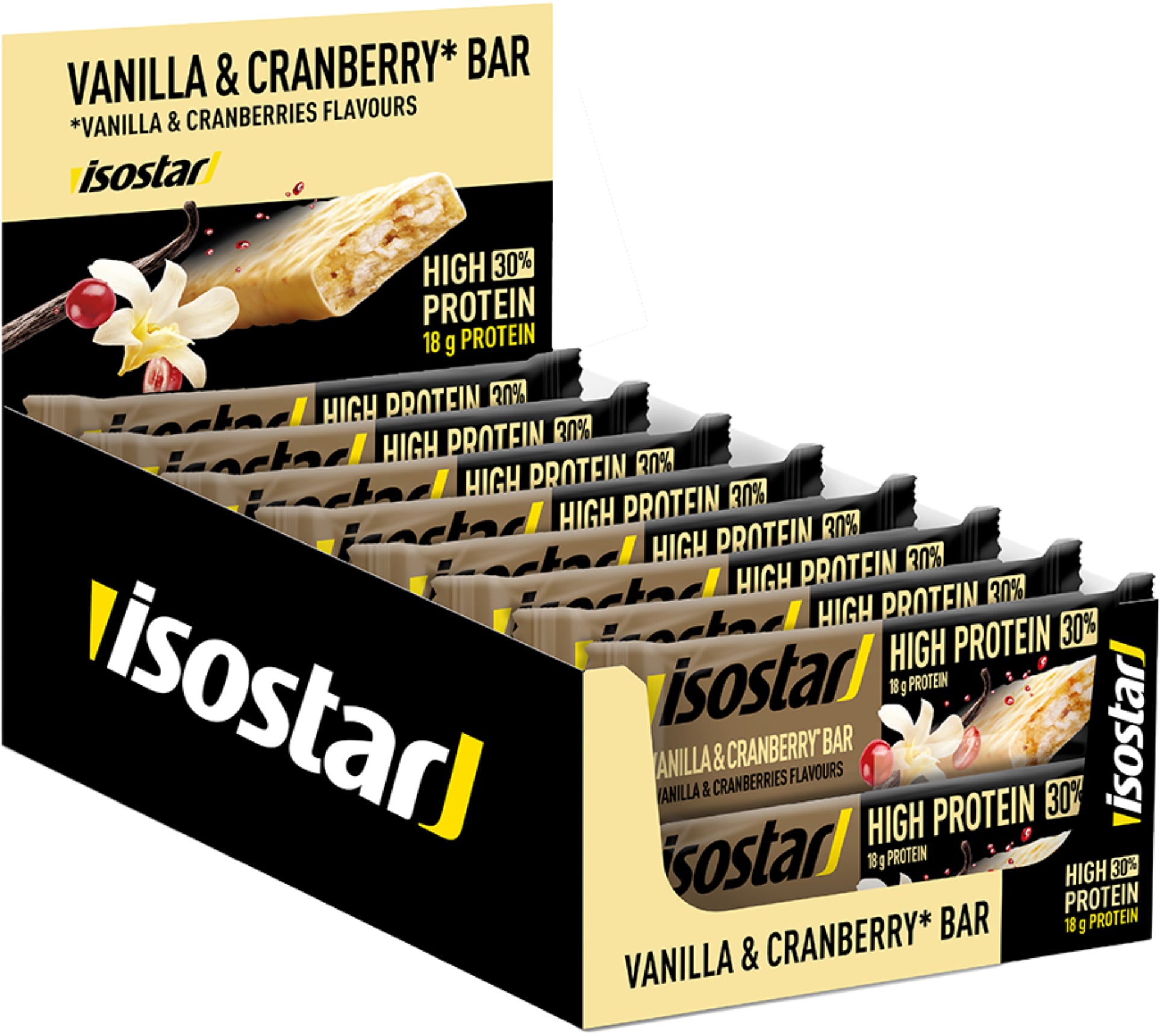 ISOSTAR High Protein VanillaCranberry 402191413 55g, 16 pcs.