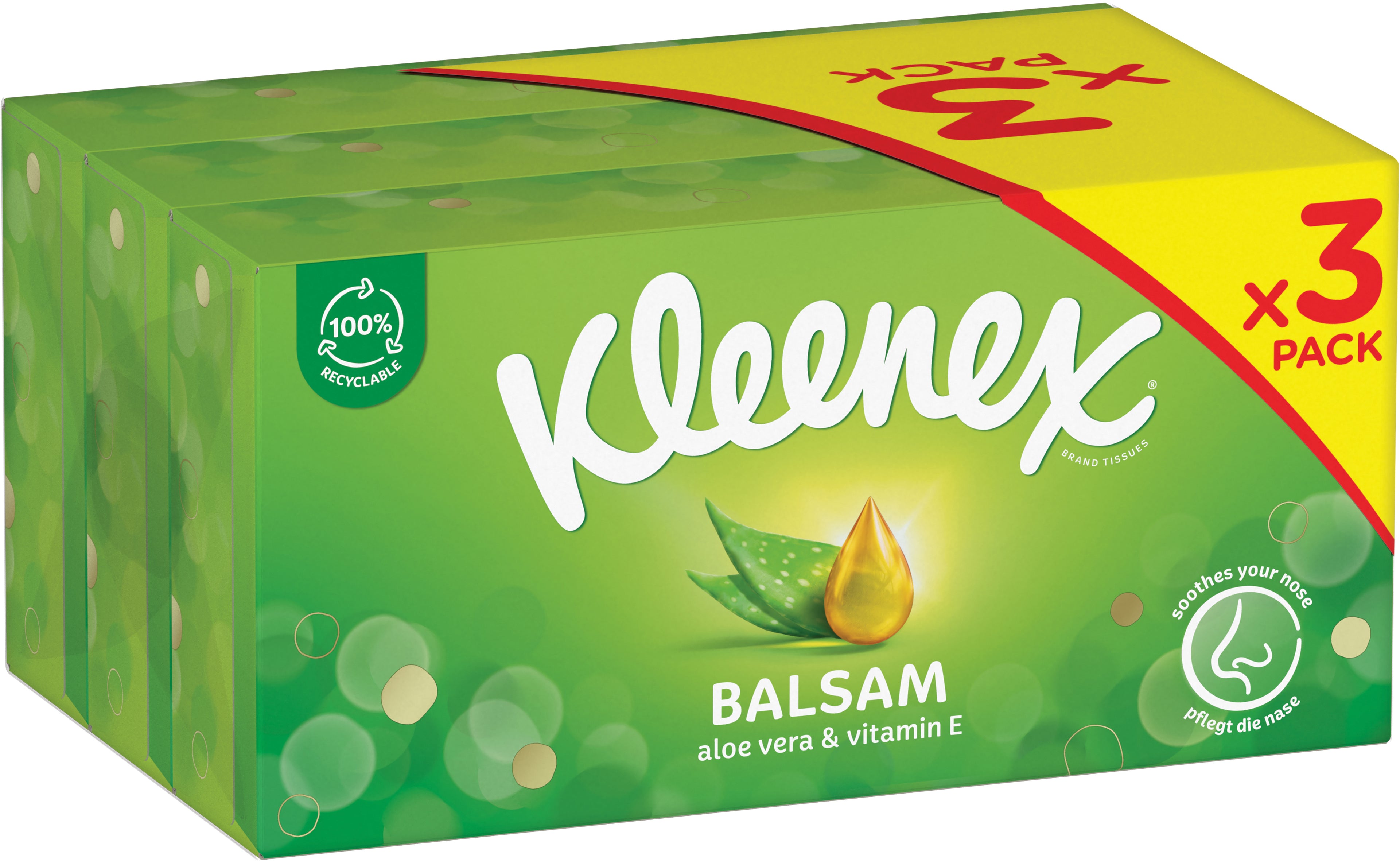 KLEENEX Mouchoirs cosm. Balsam 3392005 3x56 pcs.