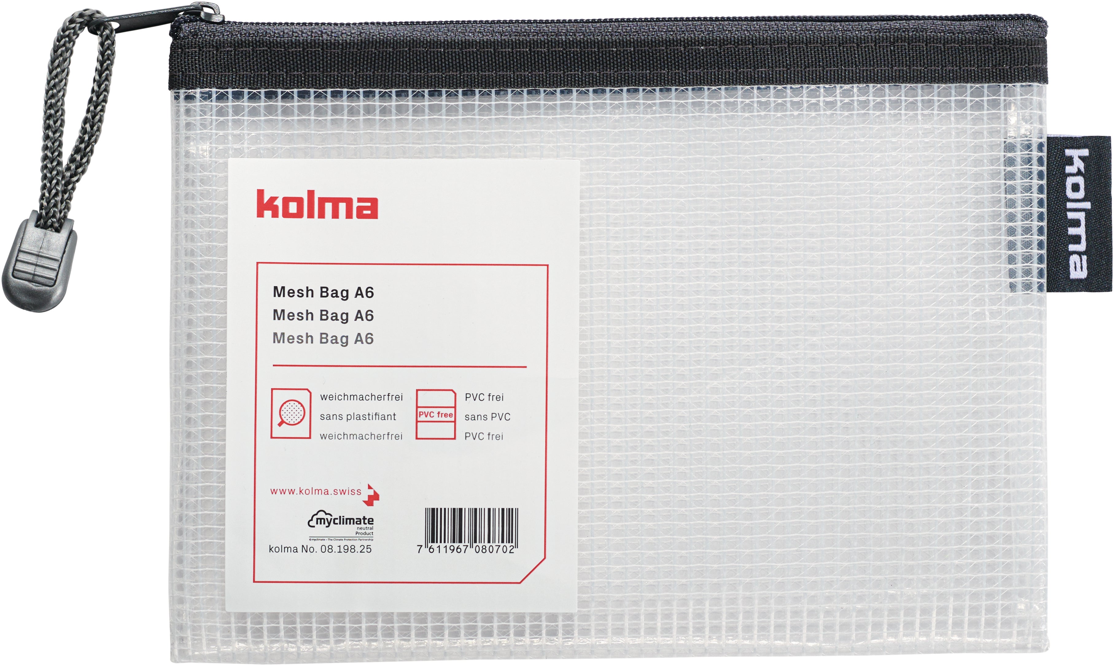 KOLMA Fermeture à glissière A6 08.198.25 Mesh Bag, bleu nuit