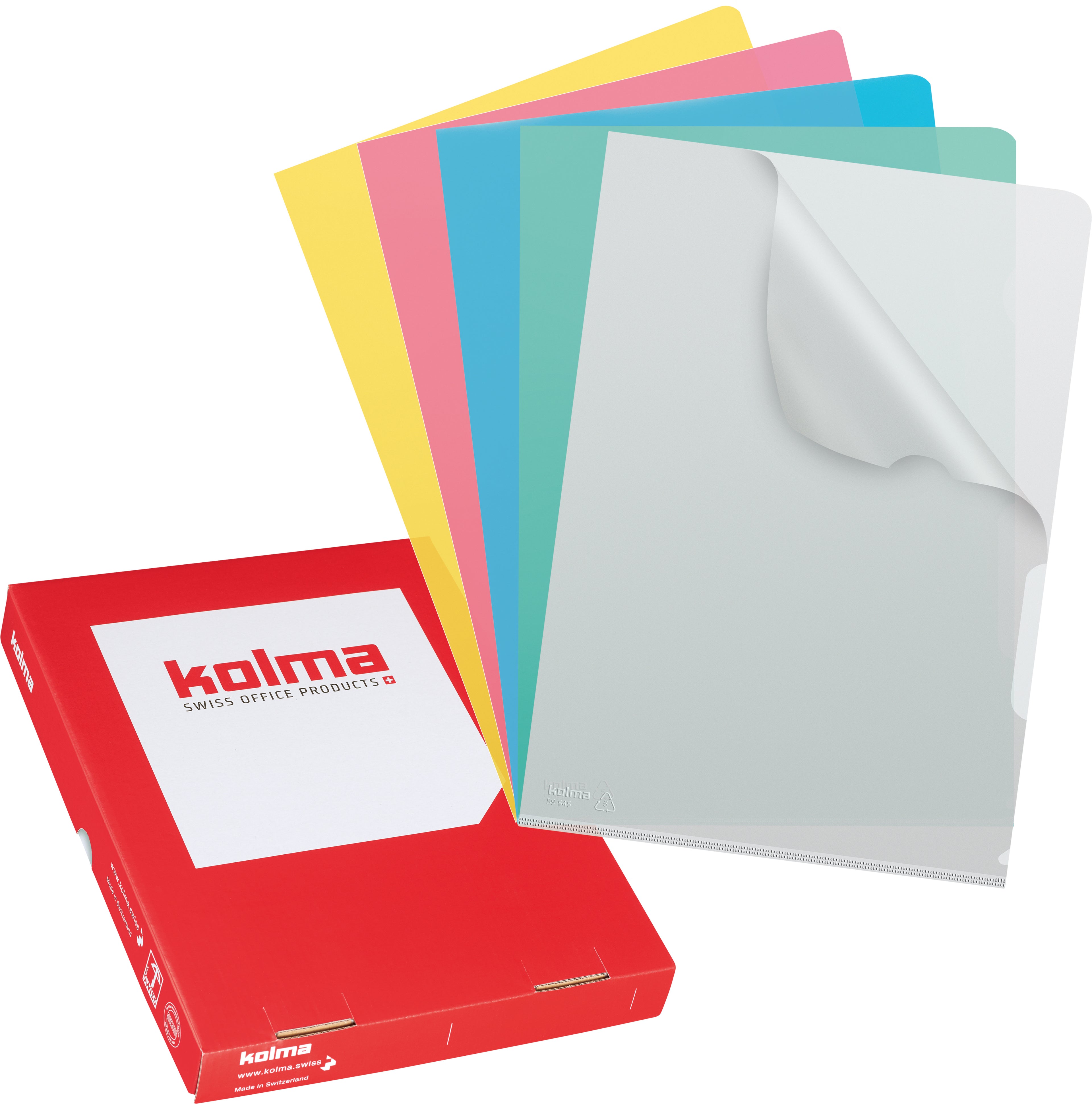 KOLMA Dossiers VISA Superstrong A4 59.464.19 couleur ass., lisse 100 pièces