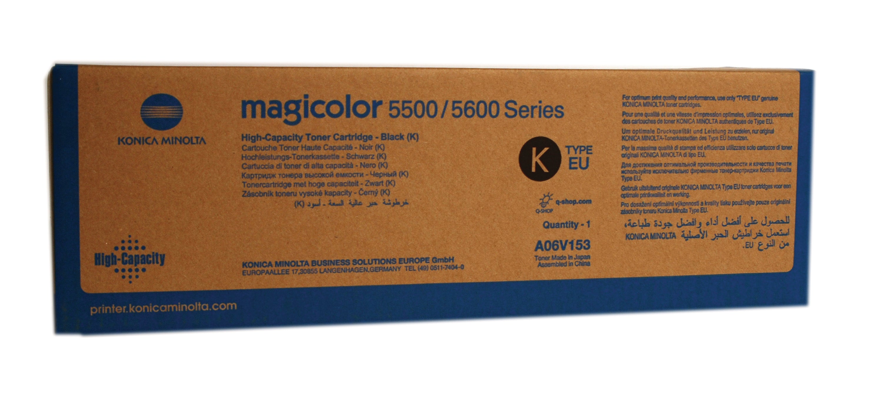 KONICA MINOLTA Toner HY noir A06V153 Magicolor 5550 12'000 pages
