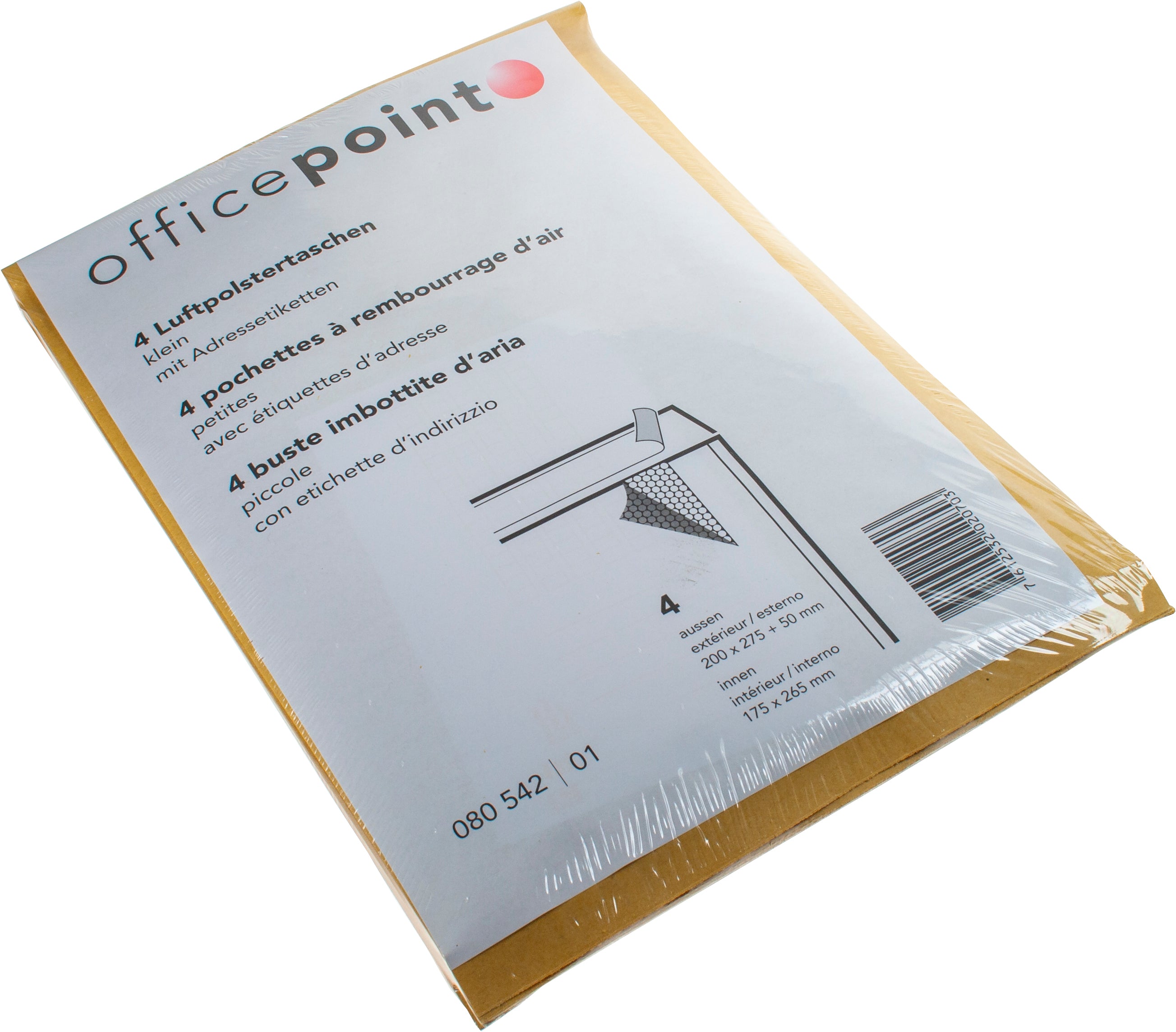 NEUTRAL Luftpolstertaschen klein 4er KLEIN