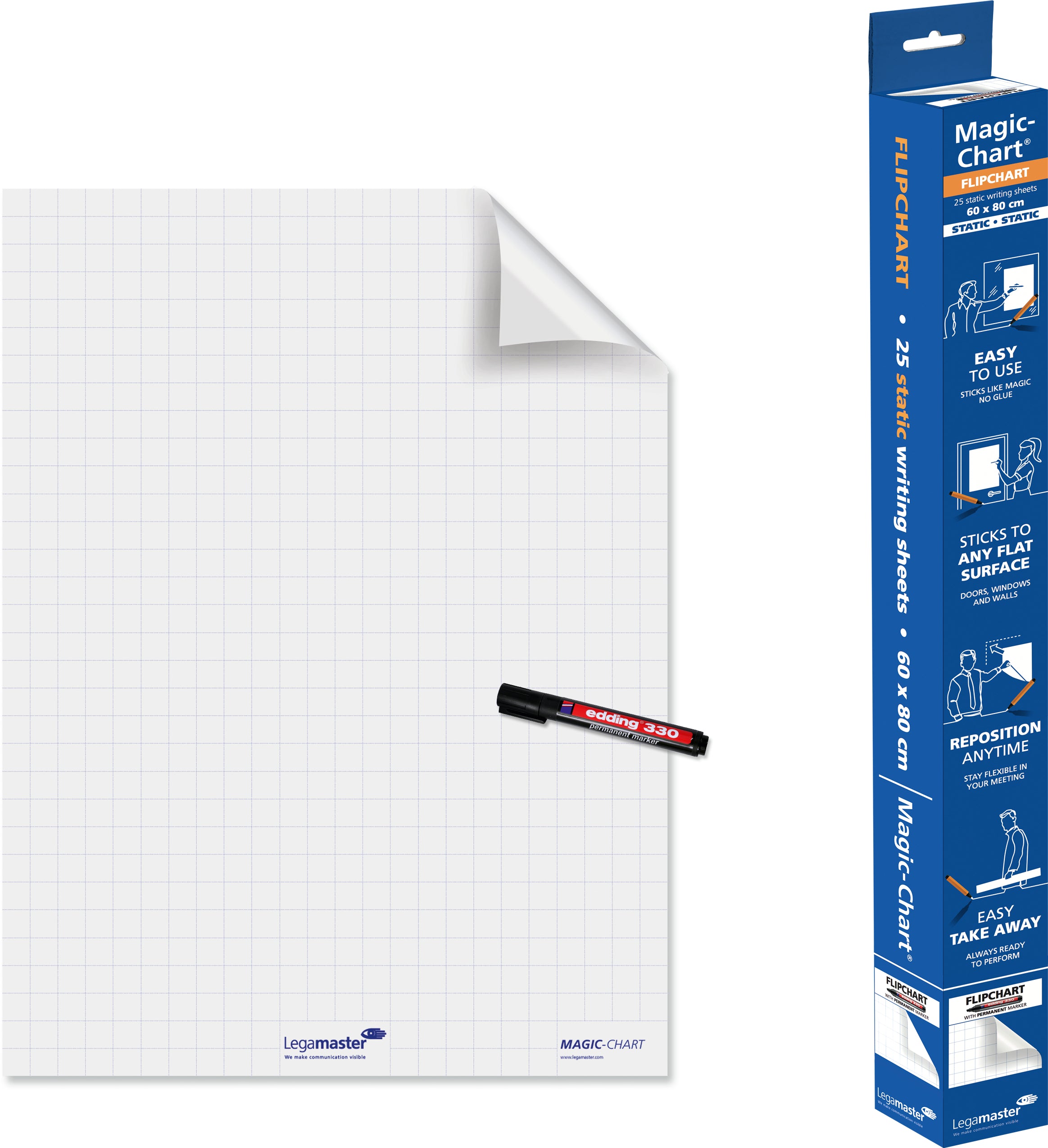 LEGAMASTE Magic-Chart Flipchart Film