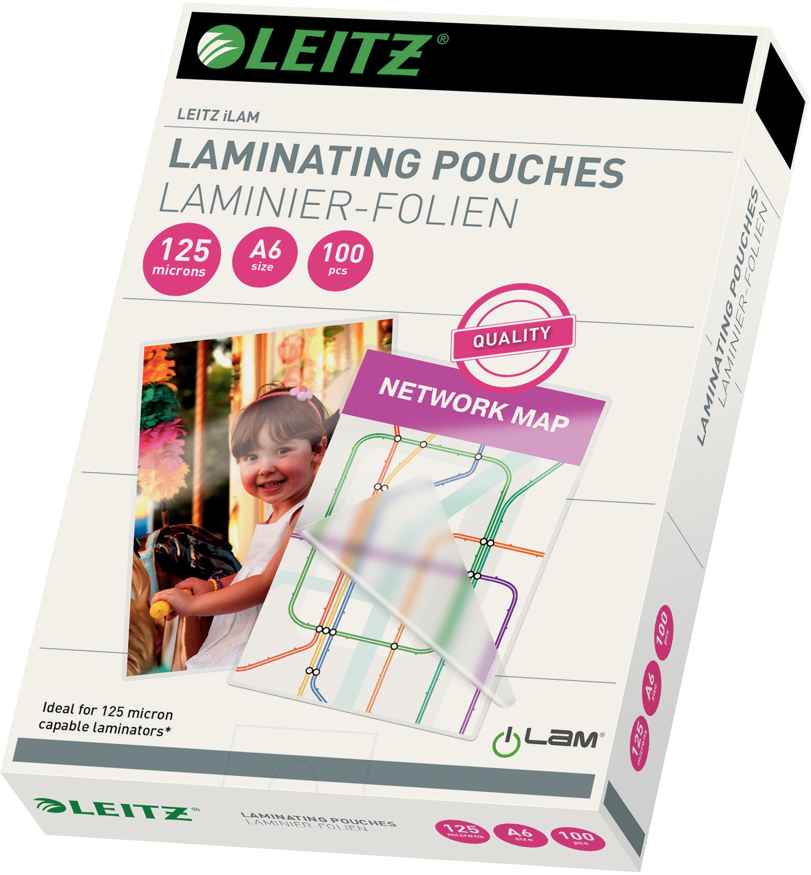 LEITZ     Pochettes à plastif.        A6