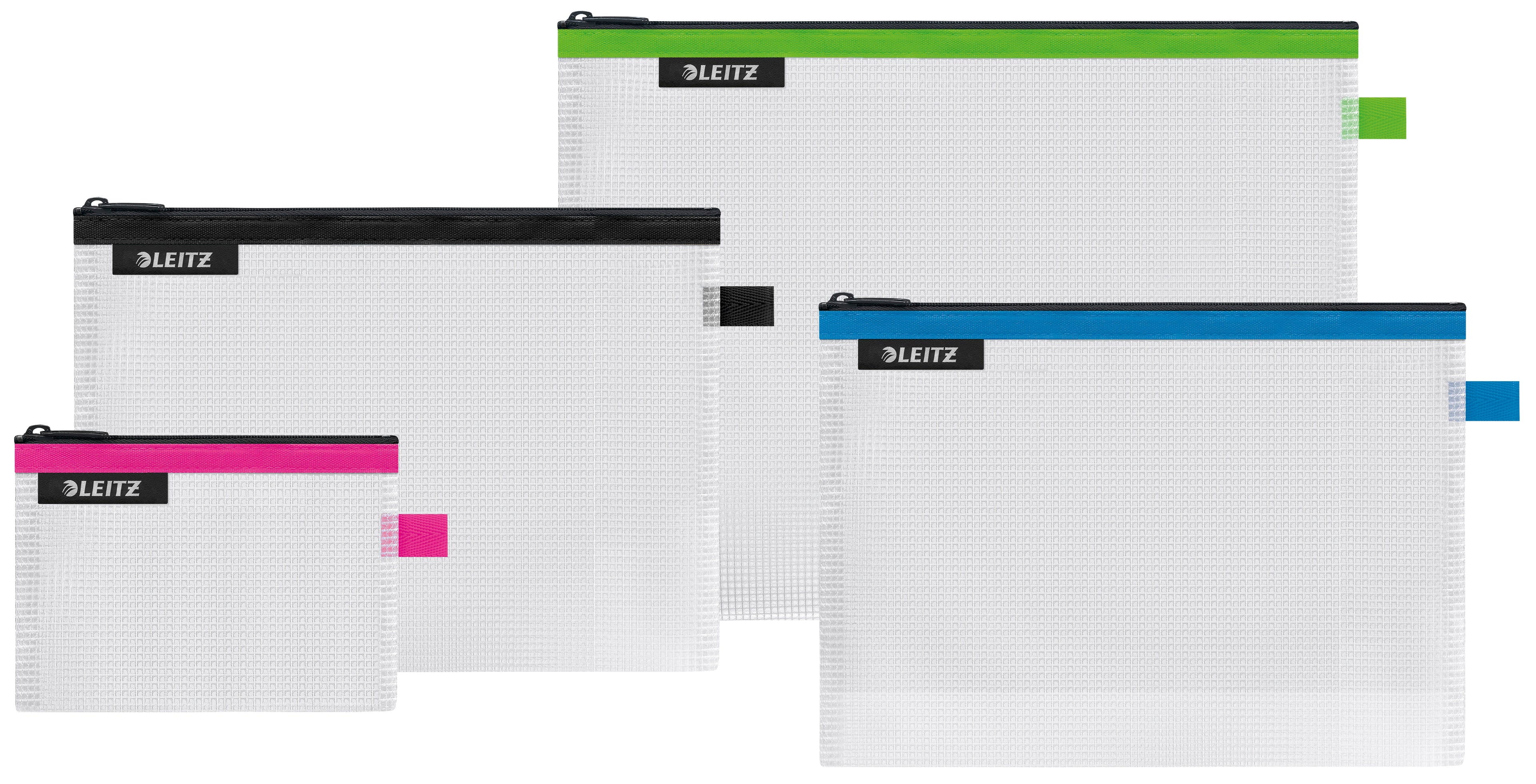 LEITZ Pochette zip WOW S/M/L 4016-00-99 ass. 4 pcs.