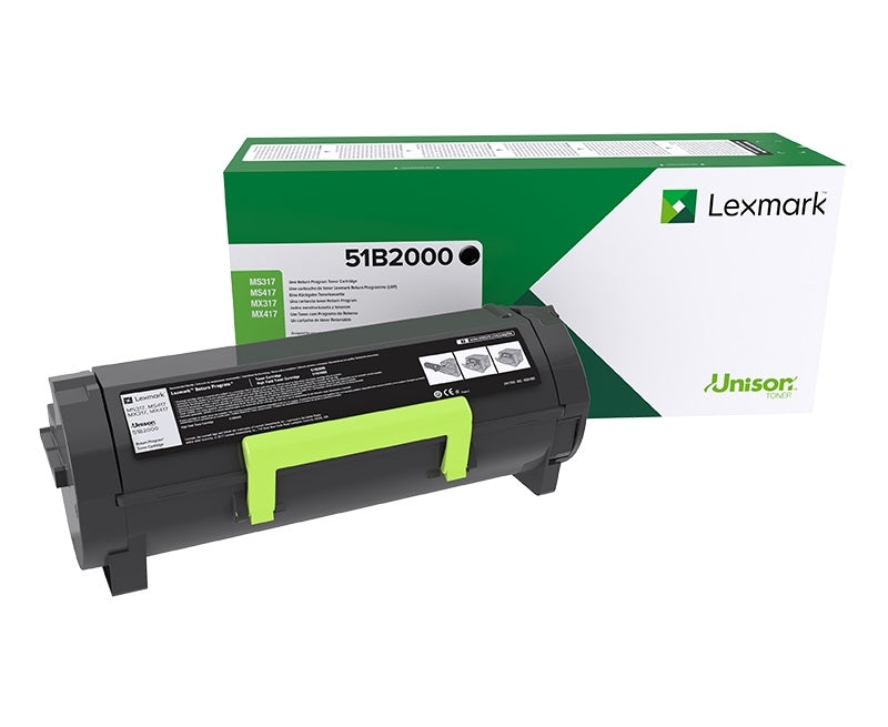 LEXMARK Cart. toner return noir 51B2000 MS31/41/51/61x 2500 pages