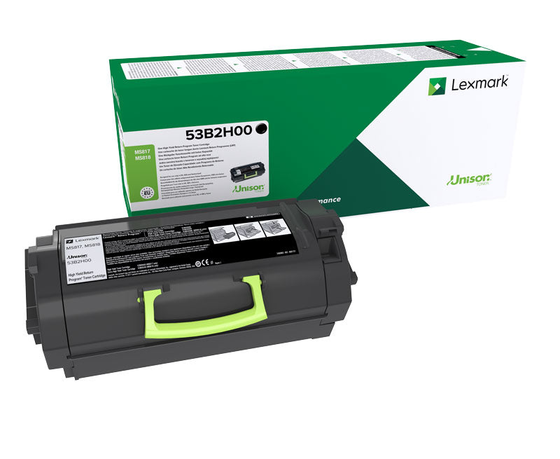 LEXMARK Cart. toner HY return noir 53B2H00 MS817, MS818 25'000 pages
