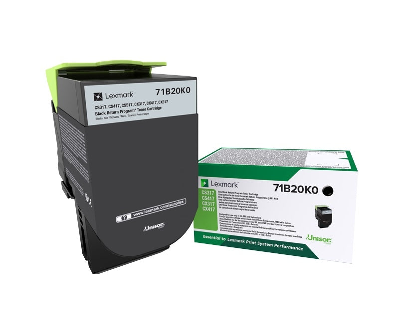 LEXMARK Cart. toner return noir 71B20K0 CS31/41/51x 3000 pages