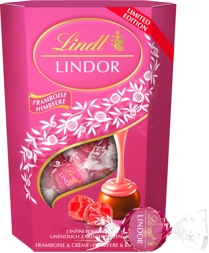 LINDT Lindor Boules 472633 Framboise & Crème 200g