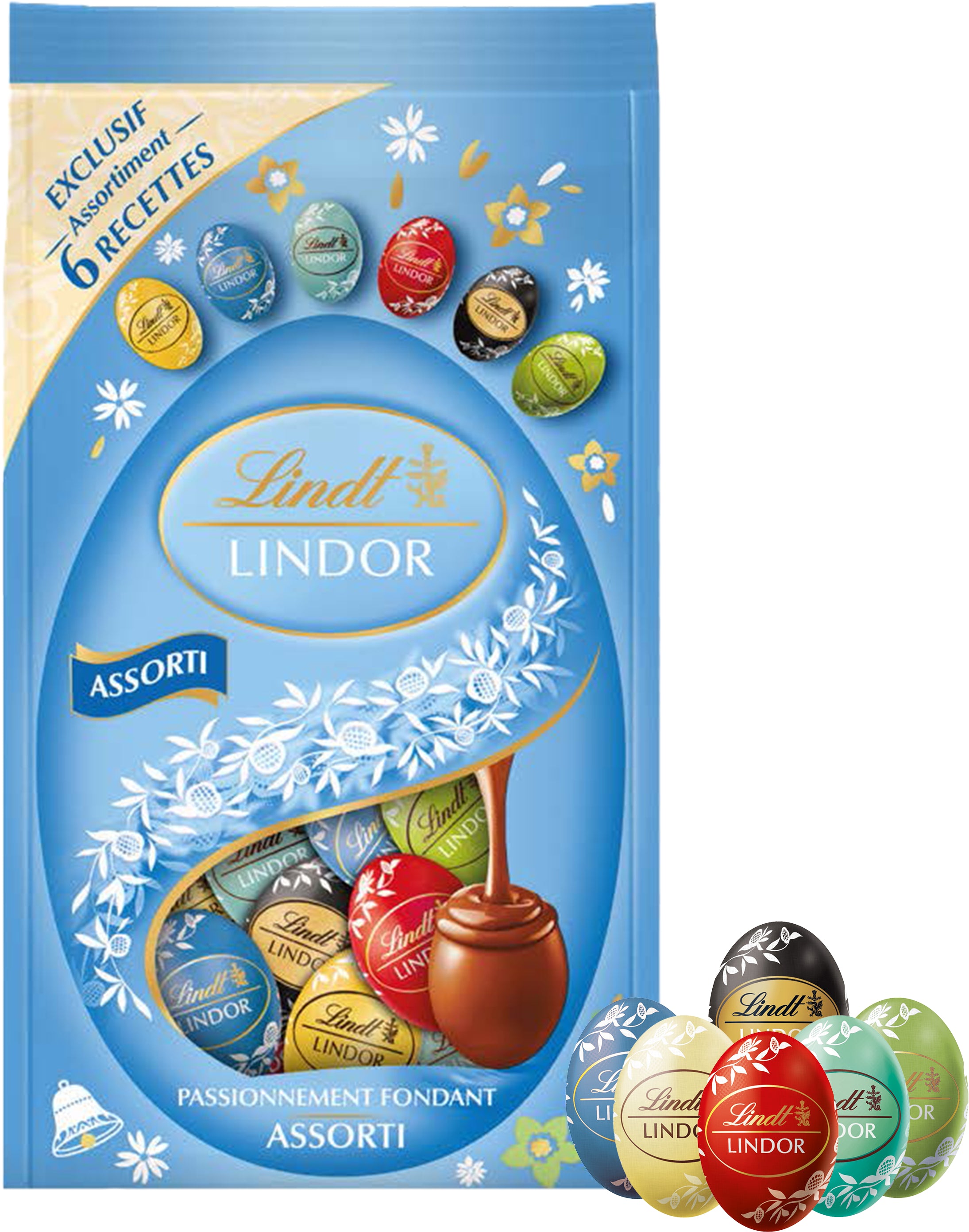 LINDT Lindor oeufs 627000 assorti 350g
