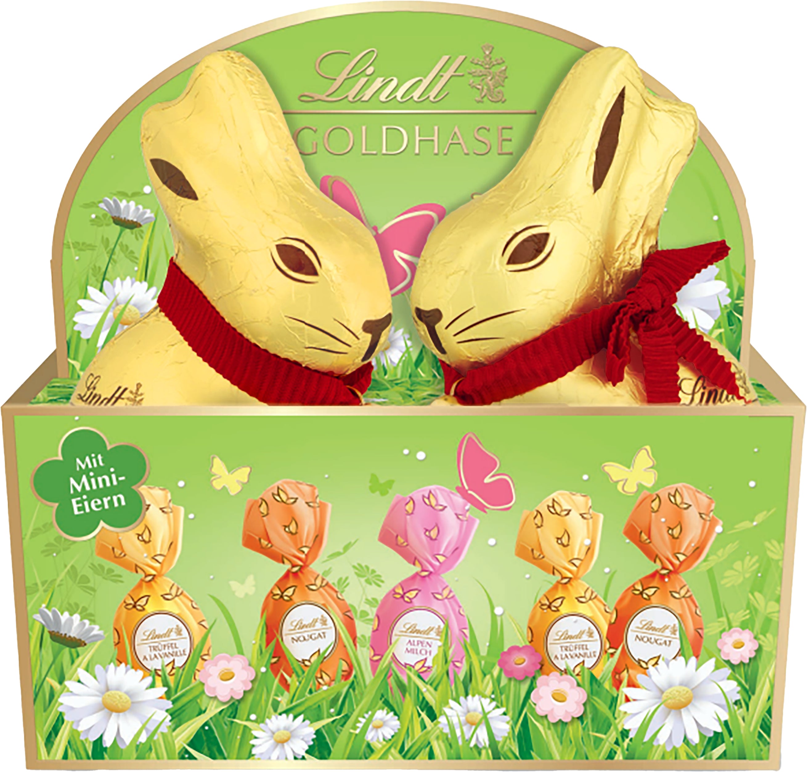 LINDT Lapin d'or nid 668656 assorti