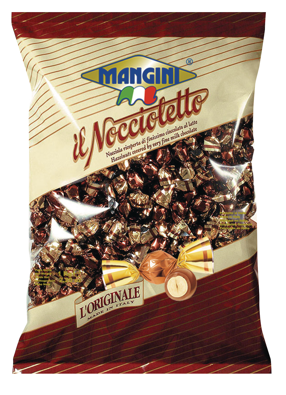 MANGINI Chocolat au lait noisette 2 Noccioletto 1kg