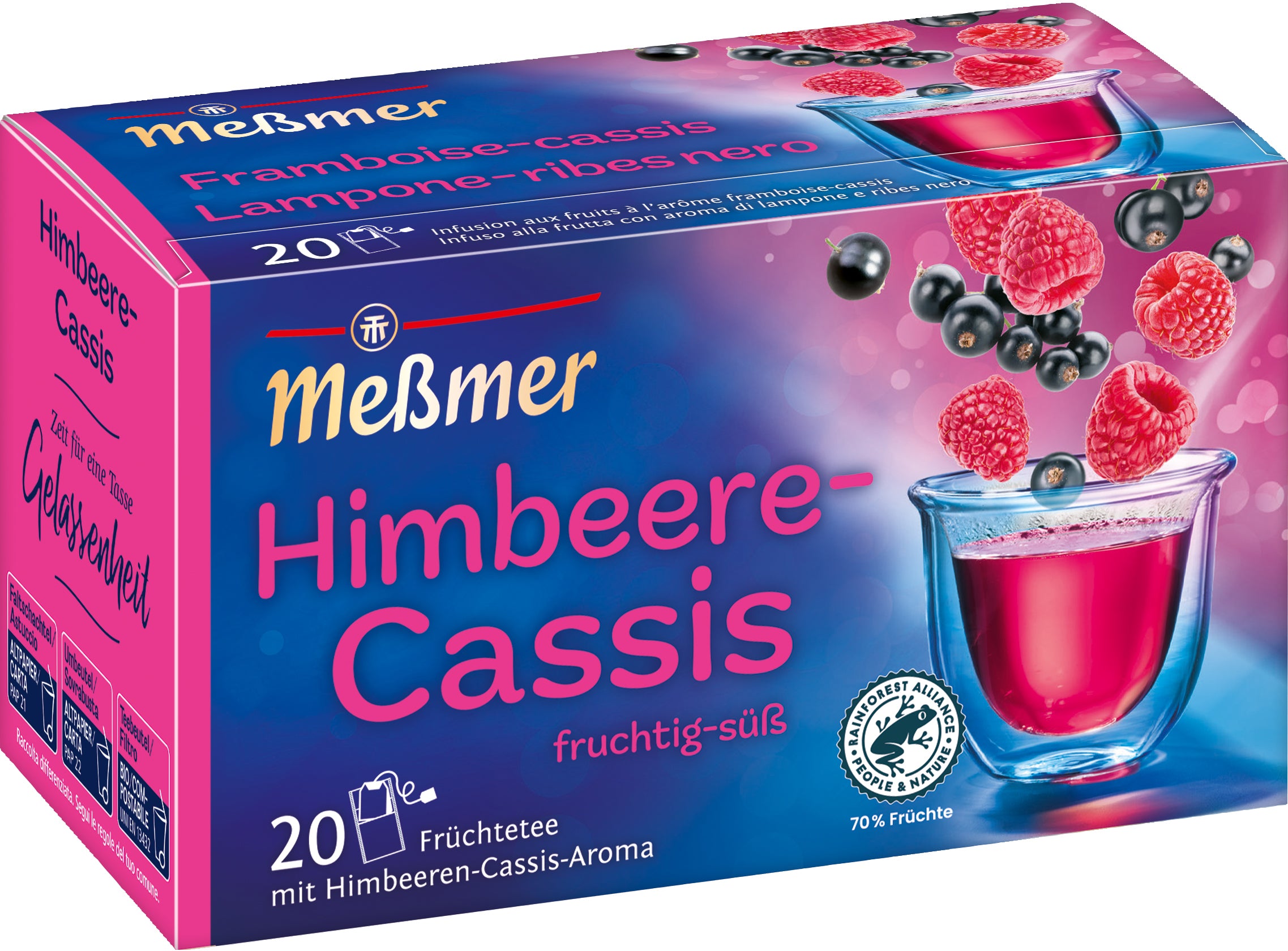 MESSMER Framboise-cassis 10023902 Sachets 2.5g, 20 pcs.