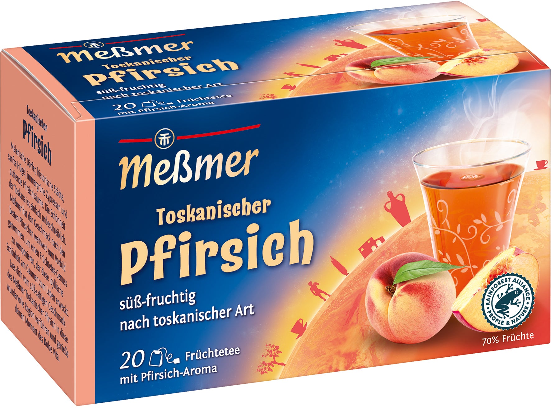 MESSMER Pêche toscane 10568900 Sachets 2.5g, 20 pcs.