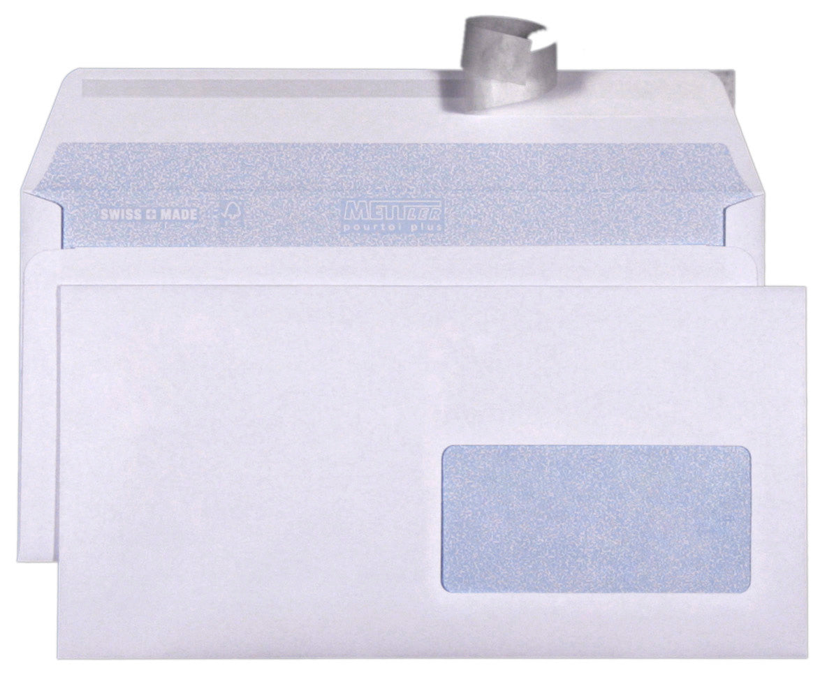 METTLER Enveloppe fenêtre droite C5/6 7064-LASER 100g, ultra blanc 500 pcs.