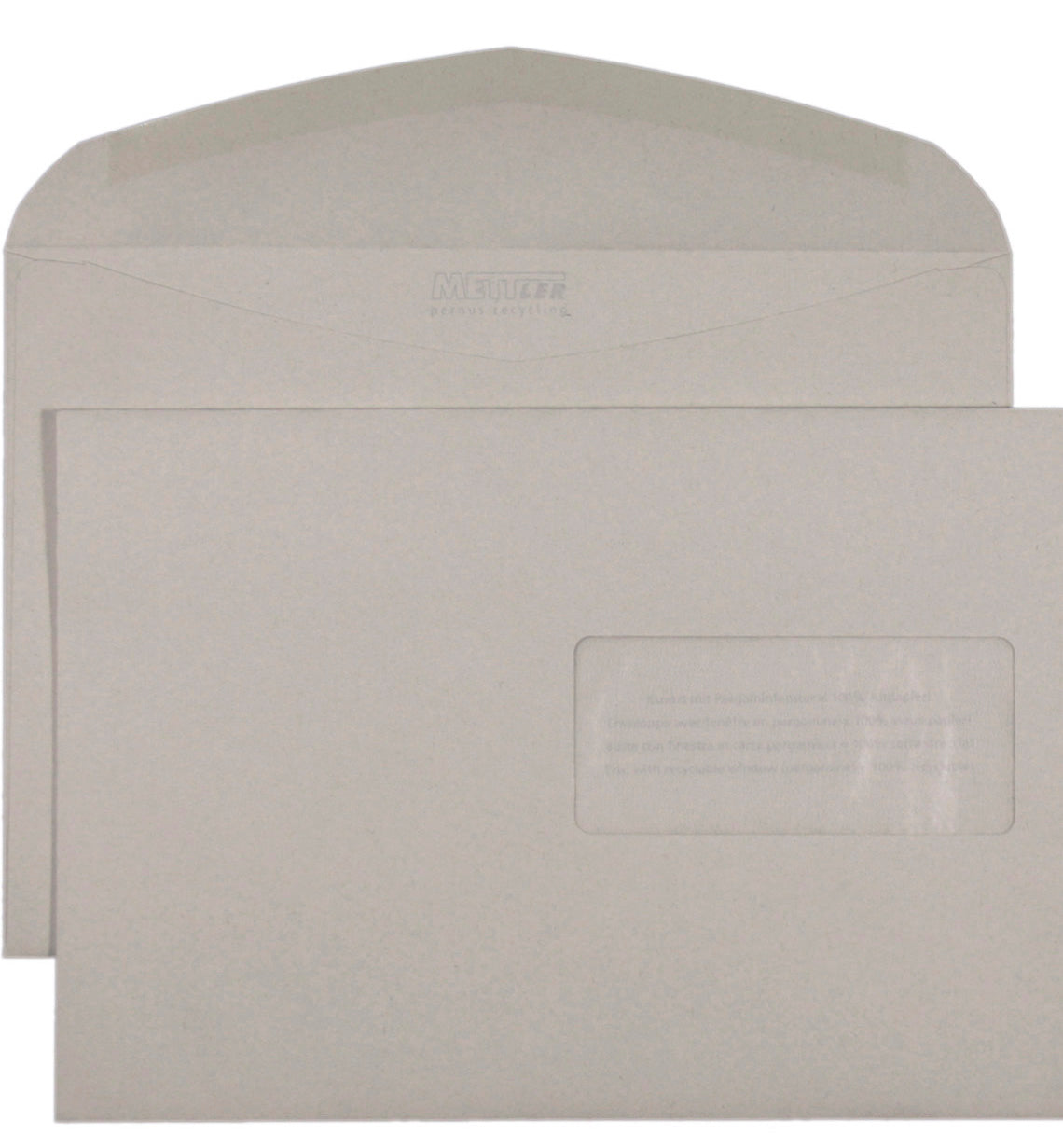METTLER Enveloppe fenêtre droite C5 8054 100g, recyclé 500 pcs.