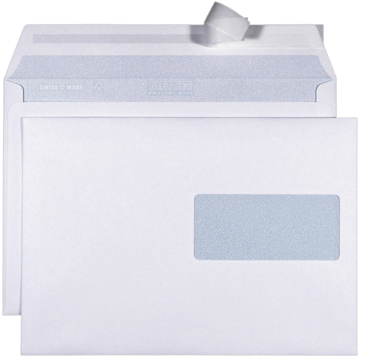 METTLER Enveloppe fenêtre droit C5 8064-100x45 Fe 100g, blanc 500 pcs.