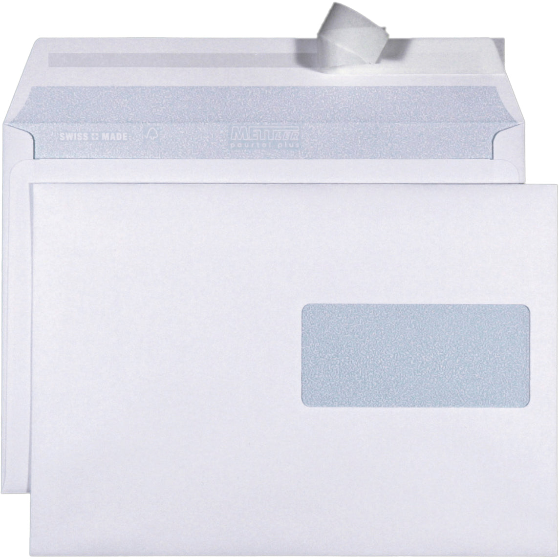 METTLER Enveloppe fenêtre droite C5 8064-120 120g, ultra blanc 500 pcs.