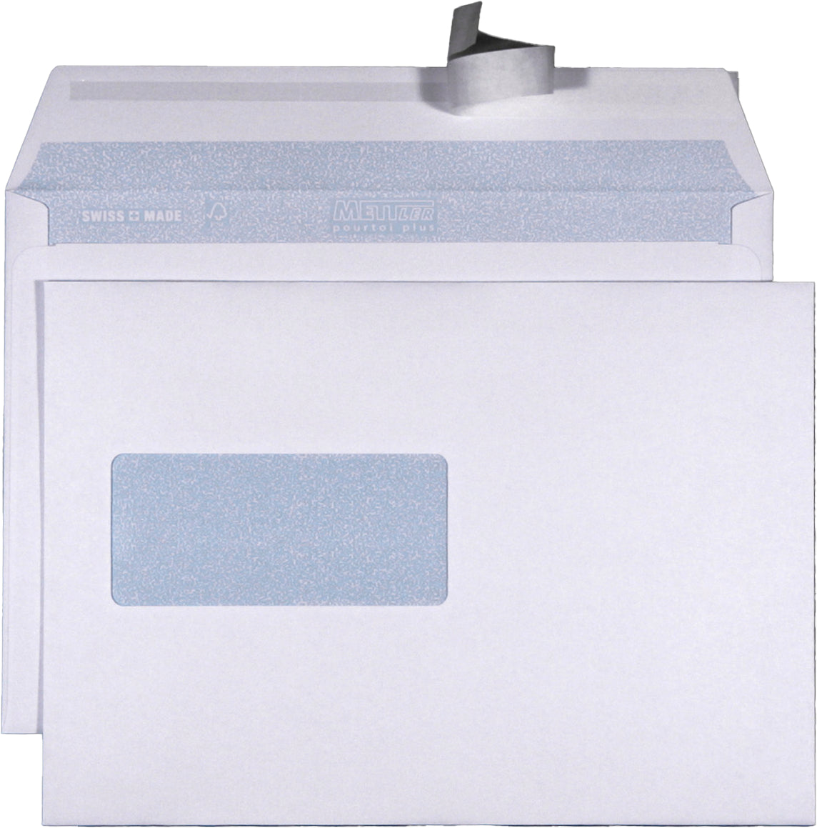 METTLER Envelope fenêtre gauche C5 8065 100g,ultra blanc,colle 500 pc.