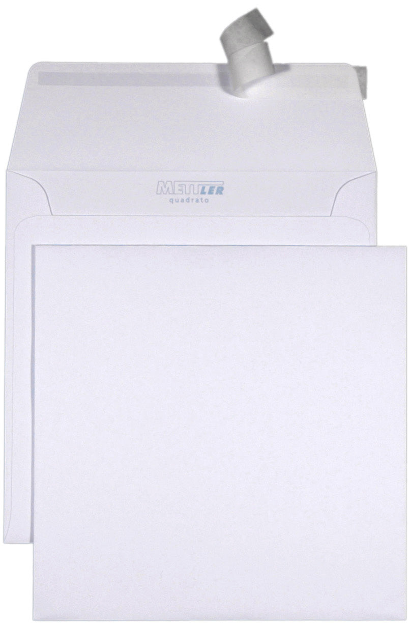 METTLER Enveloppe s. fenetre 155x155mm 8066-155-155 120g, ultra blanc 500 pcs.
