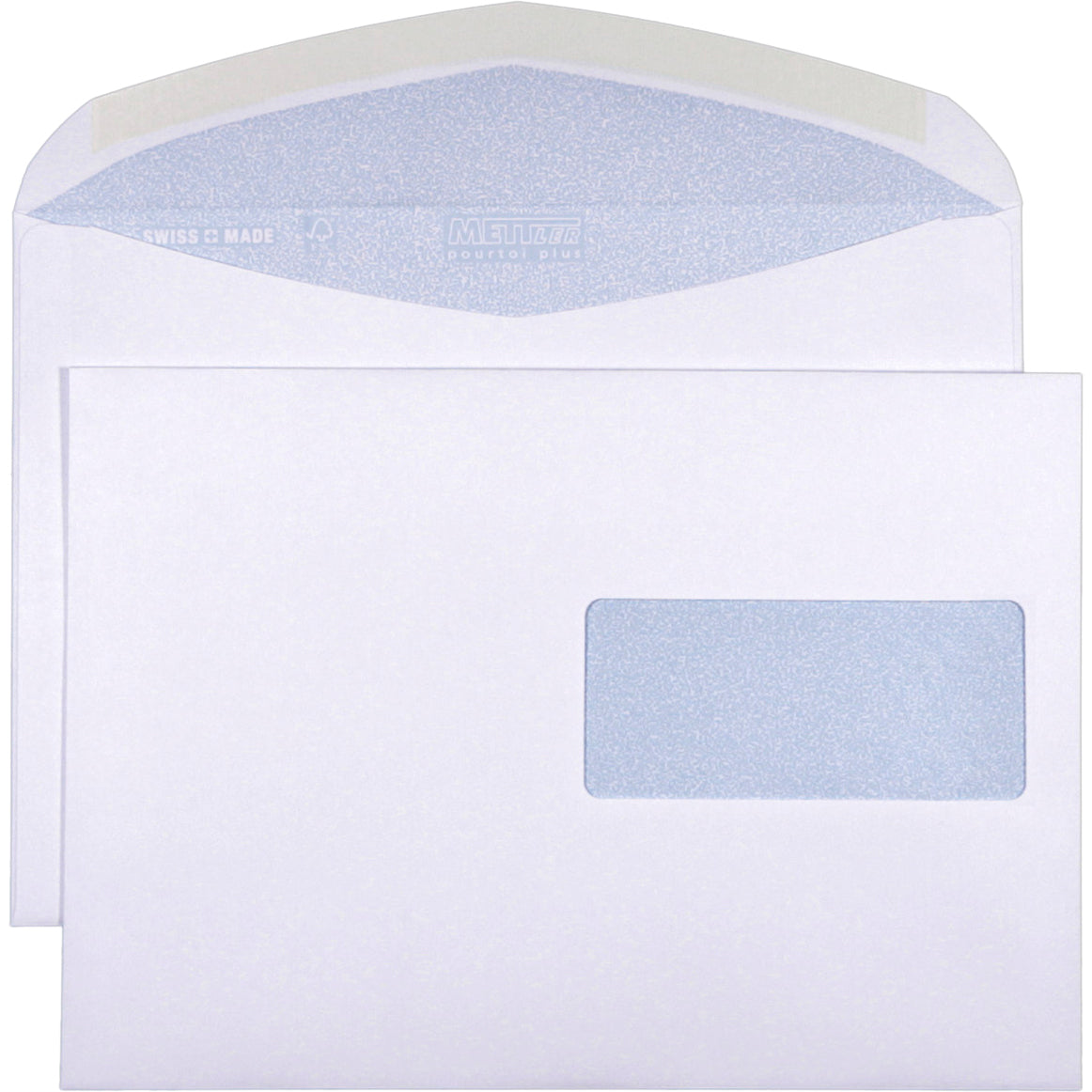 METTLER Enveloppe fenêtre droite C5 8074 100g, ultra blanc 500 pcs.