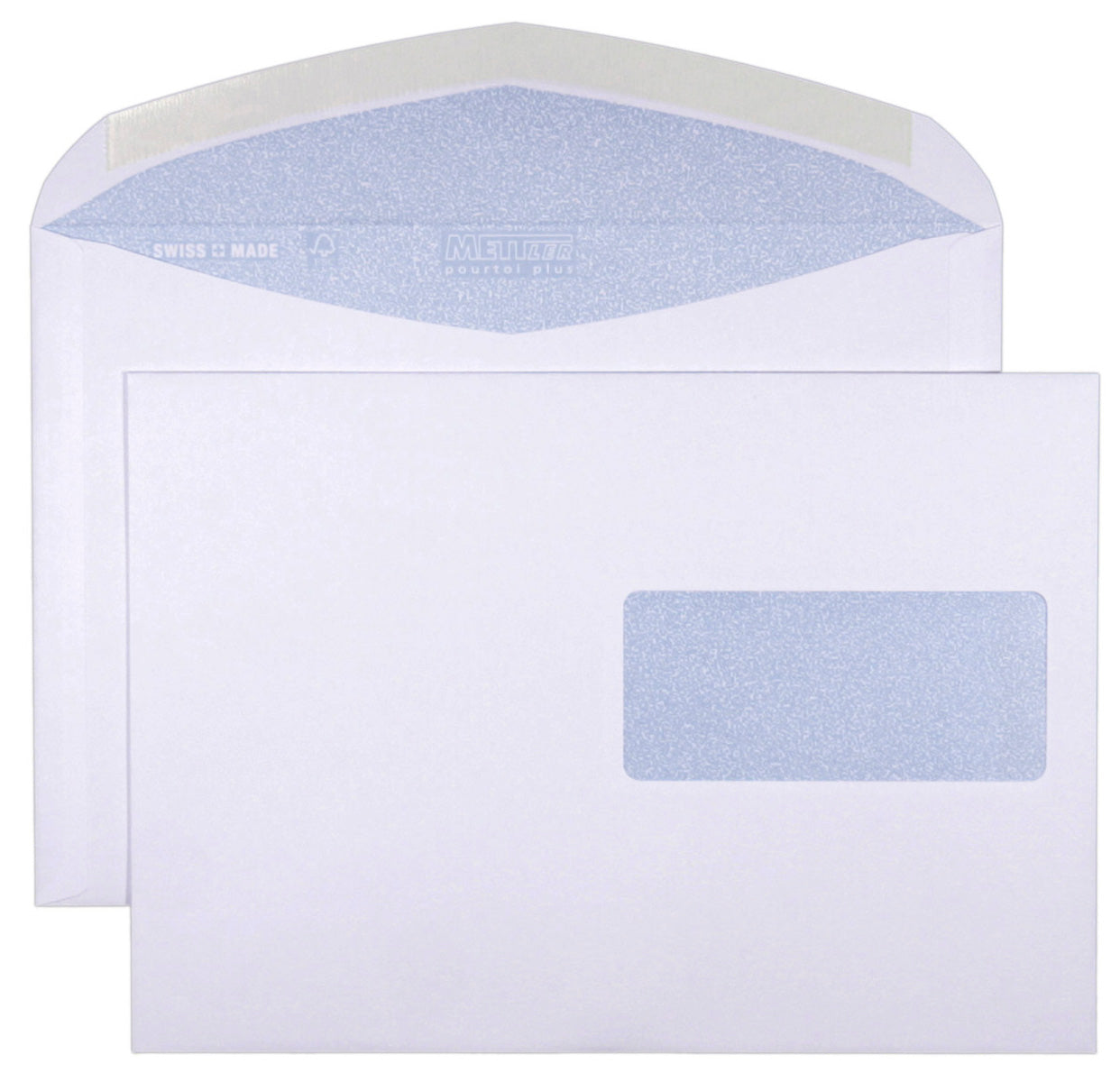 METTLER Enveloppe fenêtre droite C5 8074-SA 100g, ultra blanc 500 pcs.