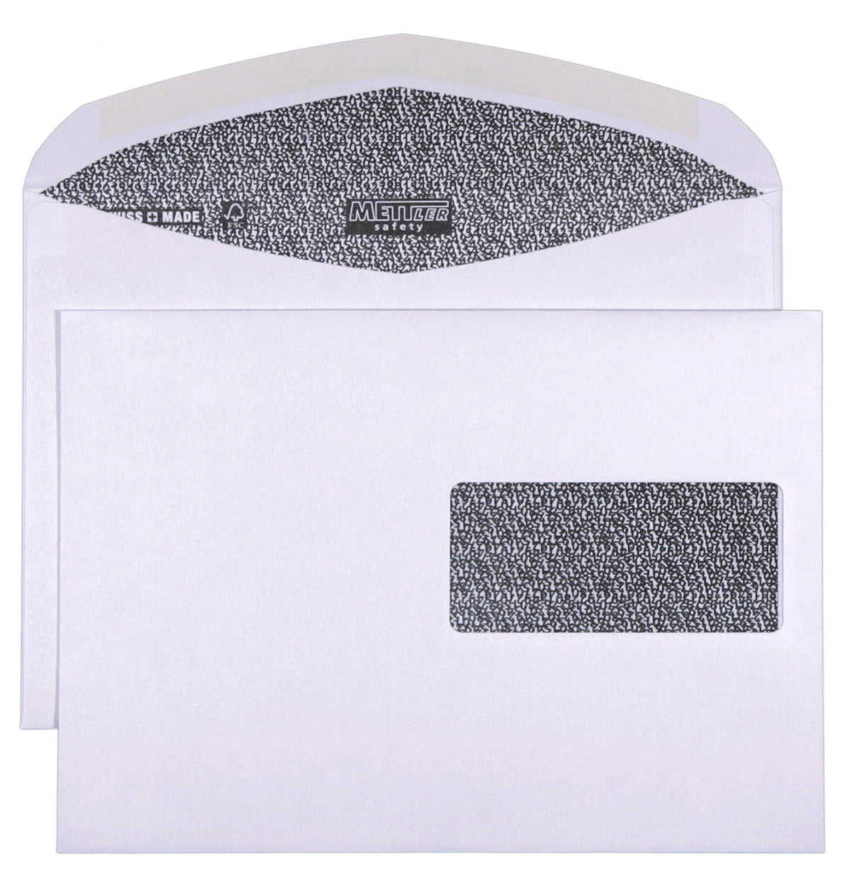 METTLER Enveloppe fenêtre droite C5 8074-SAVETY 100g, ultra blanc 500 pcs.