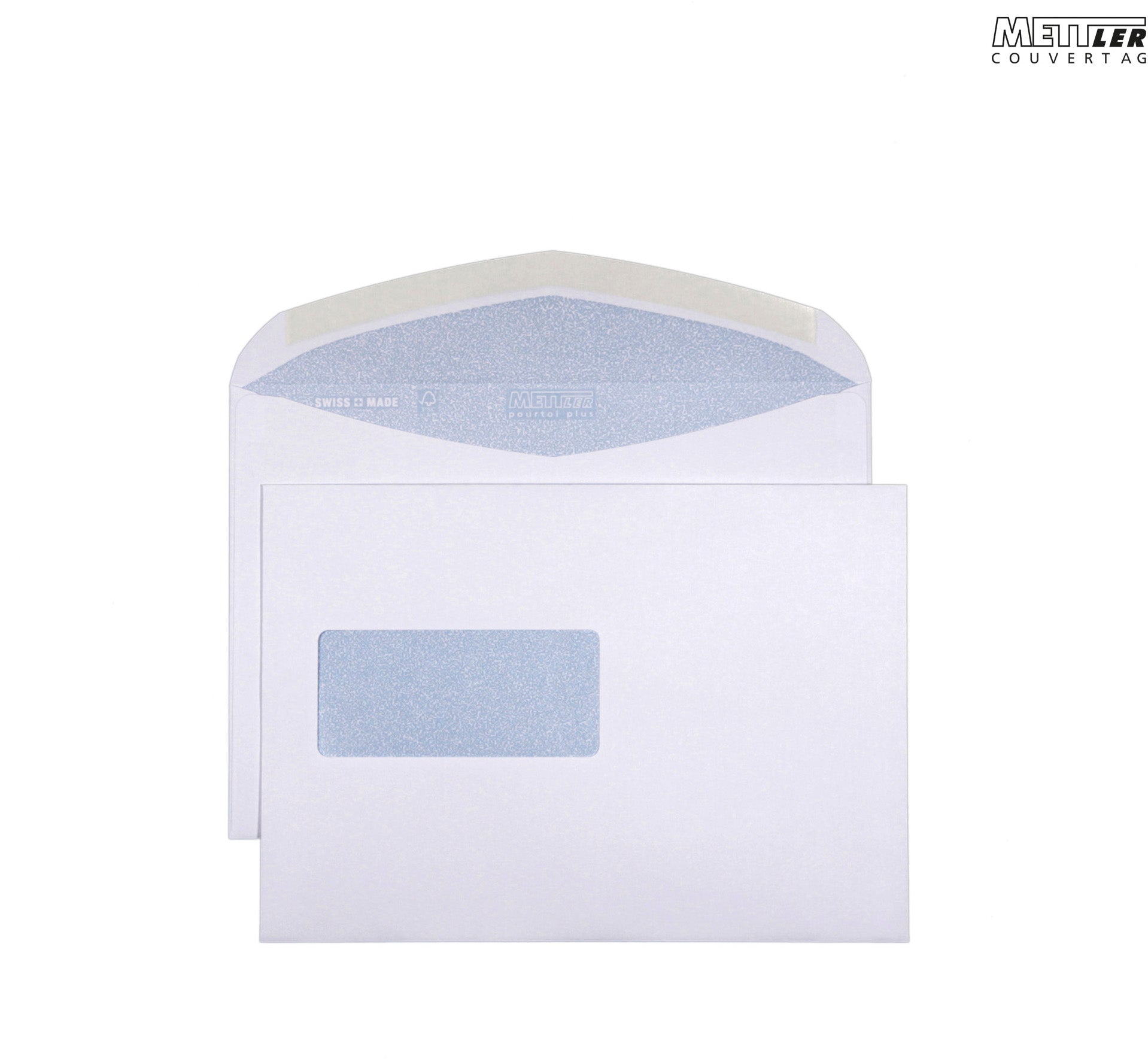 METTLER Enveloppe fenêtre gauche C5 8075 100g, ultra blanc 500 pcs.