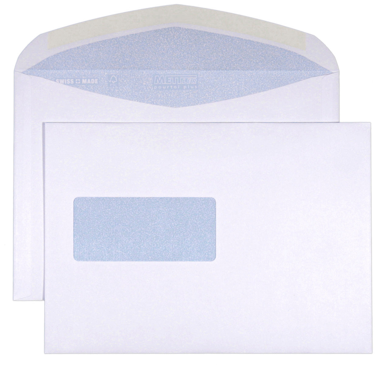 METTLER Enveloppe fenêtre gauche C5 8075-SA 100g, ultra blanc 500 pcs.