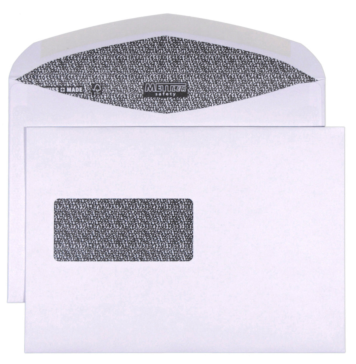 METTLER Enveloppe fenêtre gauche C5 8075-SAVETY 100g, ultra blanc 500 pcs.